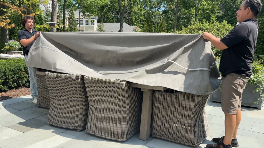 How to Fold & Store an Outdoor Table and Chair Cover